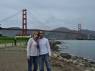 Visitando parque sob a Golden gate de San Francisco, na Califórnia, nos Estados Unidos